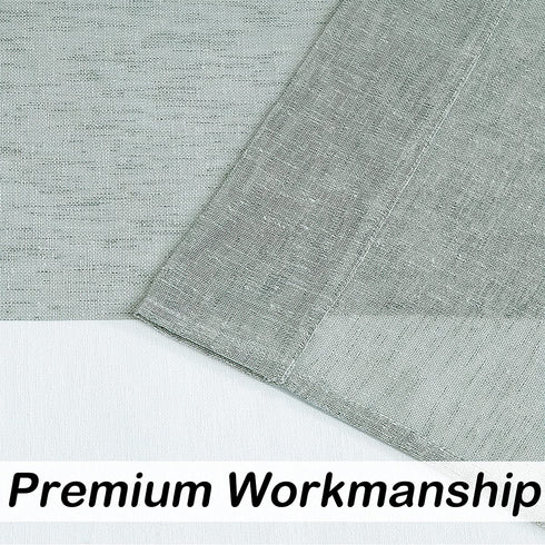 Central Park Sage Green White Stripe Sheer Color Block Window Curtain Panel Pairs Linen Drape Treatment for Bedroom Living Room Farmhouse 95 inches Long with Rod Pocket,2 Panel Rustic Living Panels