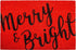 Calloway Mills 104971729 Merry & Bright Doormat, 17" x 29", Red/Black