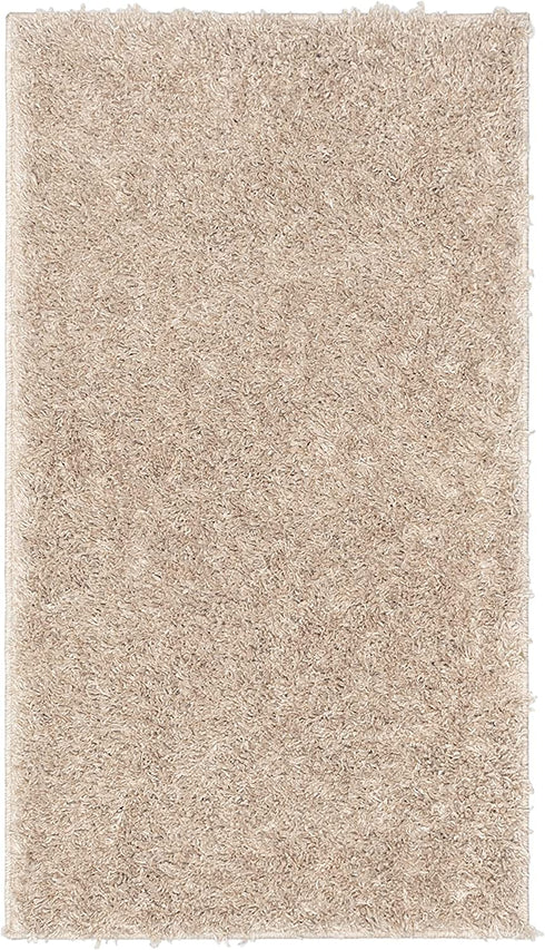 Well Woven Elle Basics | Emerson Shag Beige | Textured Mat Rug 2x4 (2'3" x 3'11")