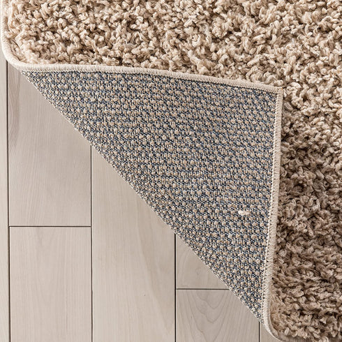 Well Woven Elle Basics | Emerson Shag Beige | Textured Mat Rug 2x4 (2'3" x 3'11")