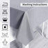 Obstal Vinyl Tablecloth for Picnic Camping Outdoor, 100% Waterproof Oil-Proof Spill-Proof PVC Table Cloth, Wipeable Thick Rectangle Tablecloth Cover (60 x 84 inch, Light Grey)