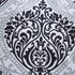 Comfort Spaces Coco Bathroom Shower Curtain Printed Damask Pattern Modern Cute Microfiber Fabric Bath Curtains, 72"x72", Black (CS70-0682)