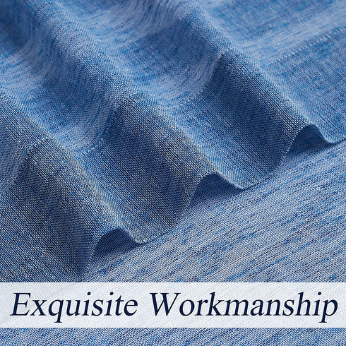 WEST LAKE Stripe Sheer Curtain Panels Color Block Farmhouse Window Treatment Drapery Sets Colorblock for Bedroom,Balcony,Living Room,Rustic Rod Pocket Design 40Wx63L,2 Panels,Blue and White