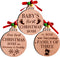 Heart's Sign Set of 3 Babys First Christmas Ornament 2021 | My First Christmas Baby Ornament | Our First Christmas as Mom & Dad Engraved Family Ornament | My First Christmas Tree