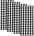 DII French Check Kitchen Collection Decorative Oversized Cotton Dishtowels, 18x28, Black/White, 4 Piece
