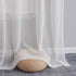 HLC.ME Penelope Faux Linen Textured Semi Sheer Privacy Sun Light Filtering Transparent Window Pocket Hole Thick Curtains Drapery Panels for Bedroom & Living Room, 2 Panels (54 W x 84 L, Ivory)