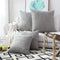 Kevin Textile 2 Pack Decorative Linen Throw Pillow Covers, Outdoor Pillows Cover Large Cushion Case for Couch/Chair, 24 x 24 inches, 61cm, Grey