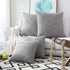 Kevin Textile 2 Pack Decorative Linen Throw Pillow Covers, Outdoor Pillows Cover Large Cushion Case for Couch/Chair, 24 x 24 inches, 61cm, Grey