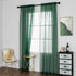 DUALIFE Emerald Green Sheer Curtains 84 inch Length Hunter Green Solid Voile Window Curtain Panels Drapes Rod Pocket Top for Living Room Bedroom Transparent Window Treatments 2 Panels