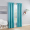 Eclipse Tricia Modern Room Darkening Thermal Rod Pocket Window Curtains for Bedroom (2 Panels), 52 in x 84 in, Turquoise