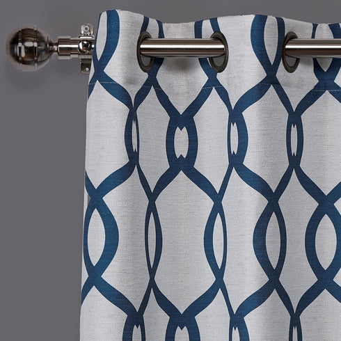 Exclusive Home Curtains Kochi Linen Blend Grommet Top Curtain Panel Pair, 54x108, Teal, 2 Count