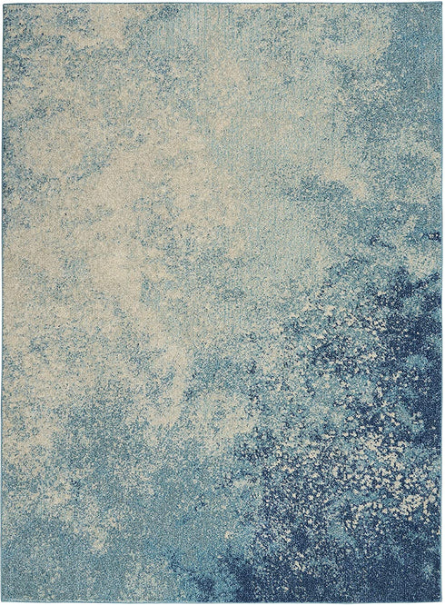 Nourison Passion Bohemian Abstract Navy/Light Blue 1'10" x 2'10" Area Rug, (2' x 3')