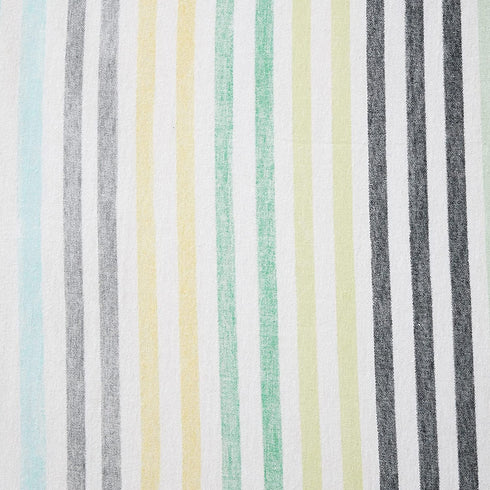 HonestBaby Organic Cotton Fitted Crib Sheet, Rainbow Stripe Blues, One Size