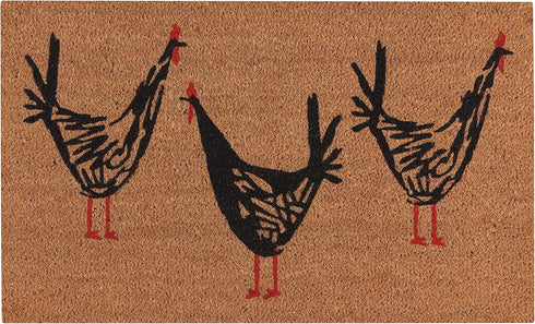 Now Designs 3075218aa Doormat, Chicken Scratch