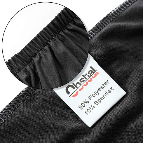 Obstal Black Stretch Spandex Dining Room Chair Covers Set of 4 Universal Removable Washable Chair Seat Slipcovers Protector for Kitchen, Ceremony, Wedding, Banquet, Hotel and Party