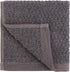 Everplush Diamond Jacquard Quick-Dry Washcloth Towel Set, 6 x (13 x 13 in), Charcoal 6 Count
