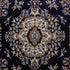 Home Dynamix Premium Sakarya Traditional Medallion Border Area Rug, Navy Blue, 3'7"x5'2" Rectangle