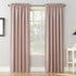 Sun Zero Barrow Energy Efficient Rod Pocket Curtain Single Panel, 54" x 84", Blush Pink