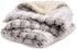 Hotel Suite Micromink/Sherpa Reversible 50 x 60 in Brown Color Throw, Brown