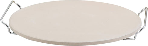 Fante's HIC Pizza Baking Stone with Serving Rack, Natural Ceramic Stoneware, 13"