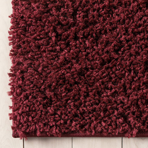Well Woven Elle Basics | Emerson Shag Deep Red | Textured Mat Rug 2x4 (2'3" x 3'11")