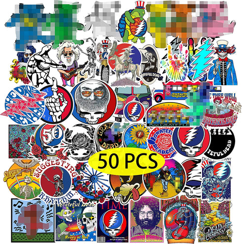 Kilmila Cute Cartoon Bear Stickers?50Pcs Large Size?Gifts Merch Grateful Dancing Bear Party Supplies Vinyl Stickers for Skateboard Guitar Laptop Luggage Teens Girls