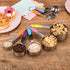 10 Piece Stainless Steel Measuring Cups and Spoons Set with Scrub Sponge Including 5 Piece Measuring Cups and 5 Piece Measuring Spoons, for Dry and Liquid Ingredients