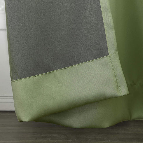 Sun Zero Barrow Energy Efficient Rod Pocket Curtain Single Panel, 54" x 84", Sage Green