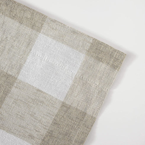 DriftAway Buffalo Check Woven Plaid Pattern Lined Blackout Thermal Insulated Energy Saving Rod Pocket Window Curtain Valance 52 Inch by 18 Inch Taupe