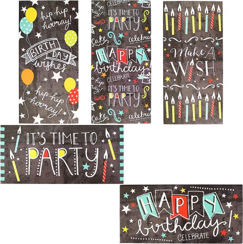 Iconikal Gift Card/Money Holders with Envelopes, Happy Birthday, 20-Pack
