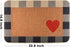 GROBRO7 Love Heart Doormat Linen Checker White and Black Mother's Valentine's Day Carpet Rubber Non-Slip Reusable Entrance Rug Floor Door Mat Supplies Home Decor Indoor Outdoor Mats 22.8' x 14.9''
