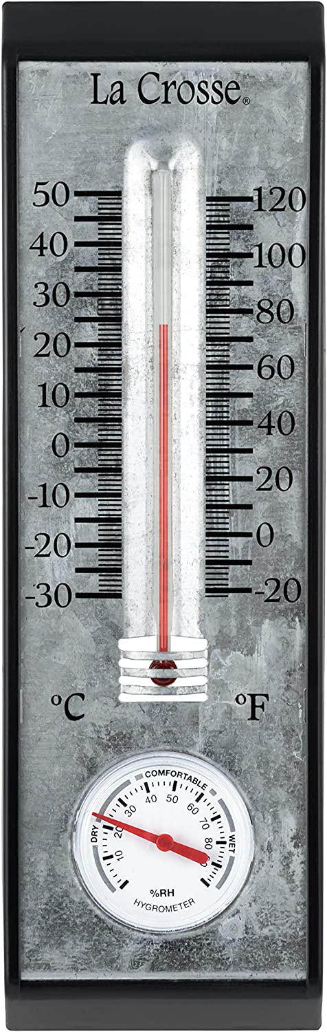 LaCrosse 204-1526 10 Inch Bi-Metal Thermometer and Hygrometer