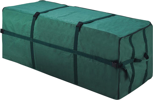 Christmas Tree Storage Bag- For 7.5 FT Artificial Trees- Quality Green Canvas & Binding Straps-Protects Holiday Decorations & Inflatables by Elf Stor