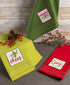 DII Holiday Kitchen Collection Embroidered Dishtowel Set, 18x28, Cheers Merry & Joy, 3 Piece