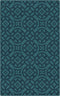 Brumlow Mills Harper Trellis Geometric Print Pattern Indoor Area Rug, Perfect for Living Room Decor, Dining, Kitchen Rug, Bedroom or Front Door Mat, 3'4" x 5', Turquoise