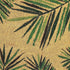 Tropical Green Palm Welcome Mat, Natural Coir Doormat (30 x 17.2 x 0.5 in)