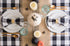 DII Buffalo Check Collection, Classic Farmhouse Tablecloth, Tablecloth, 70" Round, Black & White