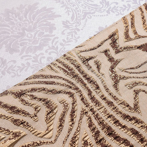 Zebra Home Dining Table Runners for Kitchen Table(Gold, 14"X72"/1PC)