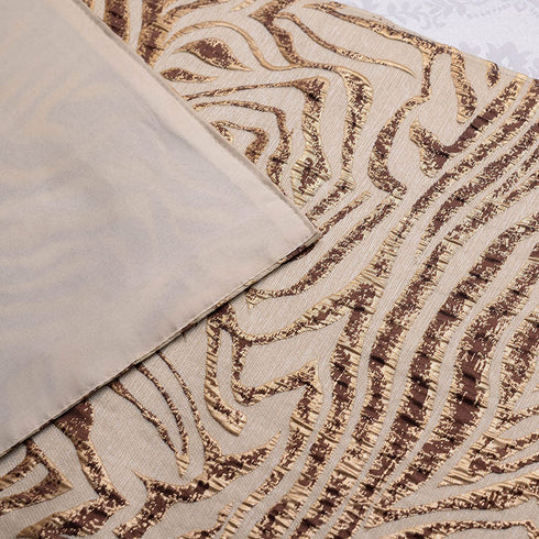 Zebra Home Dining Table Runners for Kitchen Table(Gold, 14"X72"/1PC)