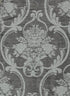 Bella Luxury Jacquard Curtain Panel with Attached Waterfall Valance & Scarf 54 by 84-Inch Grey