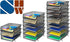 3 Pack - Stackable Desk File Document Letter Tray Organizer, Black