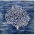 Yihui Arts Navy Blue Canvas Wall Art Hand Painted White Coral Painting Modern Abstract Tree Pictures Coastal Artwork for Bedroom Living Room Bathroom Decoration