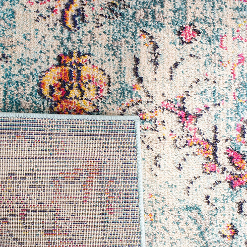 SAFAVIEH Madison Collection MAD447K Boho Chic Medallion Distressed Non-Shedding Living Room Bedroom Accent Rug, 2'2" x 4', Navy / Light Blue