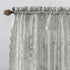 No. 918 Alison Floral Lace Sheer Rod Pocket Curtain Panel, 58" x 84", Dove Gray