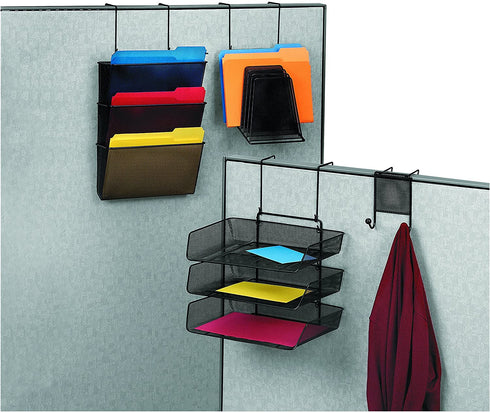 Fellowes Mesh Partition Additions Double Coat Hook, Black (75903)