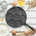 COMMERCIAL CHEF Cast Iron Pancake Pan, Silver Dollar Pancake Griddle, Easy to Clean & Heats Evenly, Makes 7 Mini Silver Dollar Pancakes