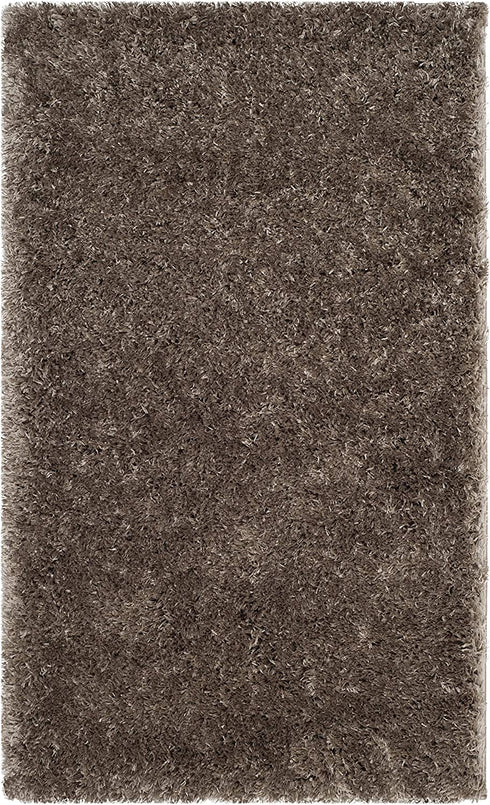 Safavieh Polar Shag Collection PSG800C Solid Glam 3-inch Extra Thick Area Rug, 3' x 5', Mushroom