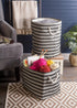 DII Oversize Woven Paper Storage Basket or Bin, Collapsible & Convenient Home Organization Solution for Office, Bedroom, Closet, Toys, & Laundry (Large - 17x12x12€?), Black & White Basketweave