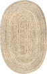 nuLOOM Rigo Hand Woven Jute Accent Rug, 2' 3" x 4' Oval, Natural
