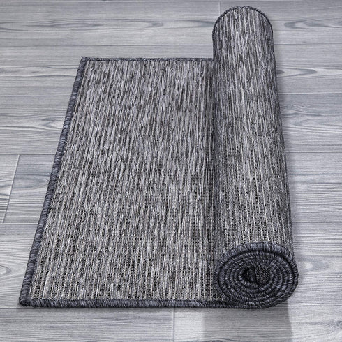 Sweet Home Stores Reversible Indoor/Outdoor Runner Rug, 2X5, Grey, SH-SUN2003-2X5